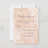 kant Rozen Oude papieren bruiloft RSVP Uitnodigen (Voorkant)