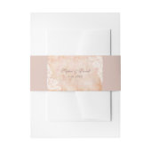 kant Rozen Oude papieren bruiloft Uitnodigingen Wikkel (Voorkant Voorbeeld)