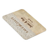  Kant Rustieke Bruiloft Save the Date Magnet Magneet (Rechterzijde)