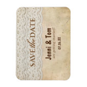  Kant Rustieke Bruiloft Save the Date Magnet Magneet (Verticaal)