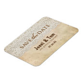  Kant Rustieke Bruiloft Save the Date Magnet Magneet (Linkerzijde)