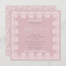 Kant Shabby Chic Roze Baby shower