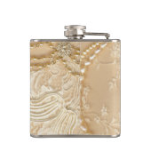 kant sieraden Victor Monogram Whiskey Flask Heupfles (Achterkant)