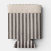 Kant stof textiel textuur, achtergrond patroon. blikjeskoeler (Achterkant)