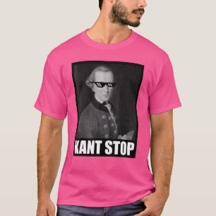 Kant Stop Meme Gezegde Zonnebril Filosofie T-shirt