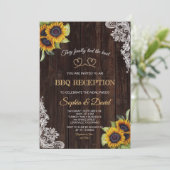 Kant touw we hebben de knoop vastgemaakt zonnebloe kaart (Staand voorkant)