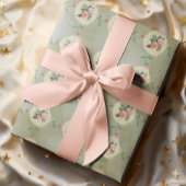 Kant van oude Victoriaanse rozen Cadeaupapier