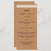  kant Wijn Cork Wedding Menu (Voorkant / Achterkant)