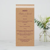  kant Wijn Cork Wedding Menu (Staand voorkant)