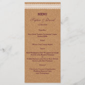  kant Wijn Cork Wedding Menu (Voorkant)