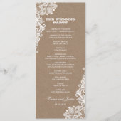  Kant Wit & Kraft Rustieke Bruiloft Programma (Voorkant)