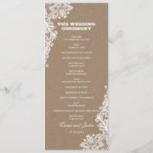  Kant Wit & Kraft Rustieke Bruiloft Programma (Achterkant)