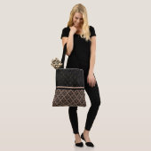 Kant Zwart en Goud Sexy canvas tas (Op model)