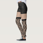 Kant zwart en goud sexy Leggings (Links)