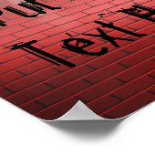 Kantaarns op Brick Wall Poster Afdrukbord (Hoek)