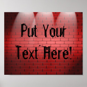 Kantaarns op Brick Wall Poster Afdrukbord