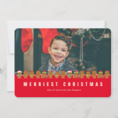 Kantaarnste kerstontbijt Rood Witte Stripe Stripe Feestdagenkaart (Voorkant)