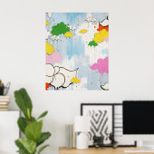 Kantel "Cloudy Names" Print (Thuiskantoor)
