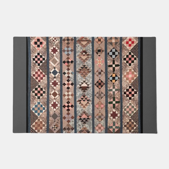 Kantel met geometrische vormen deurmat (Voorkant)