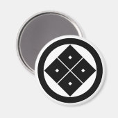 Kantel vier vierkante ogen in een cirkel magneet (Voorkant / Achterkant)