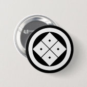 Kantel viervierkante ogen in cirkel ronde button 5,7 cm (Voorkant /achterkant)