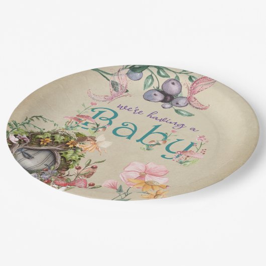 Kantelbare boerentuin op vette perkament papieren bordje (Gekanteld)