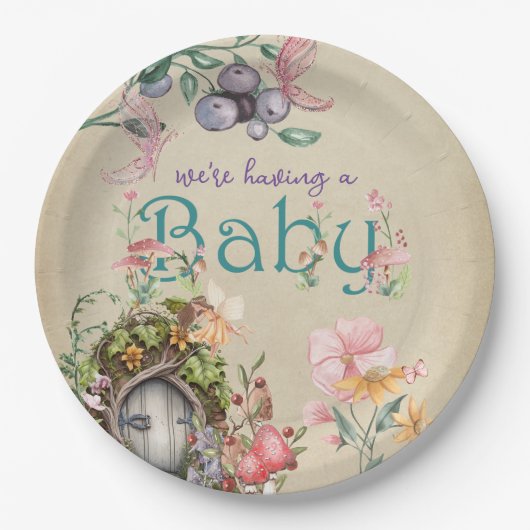 Kantelbare boerentuin op vette perkament papieren bordje (Voorkant)