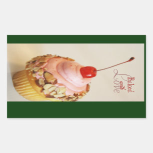 Kantelbare Cherry Cupcake Baking Stickers