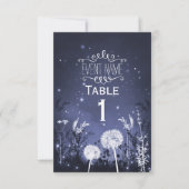 Kantelbare Twilight Sky Stars & Foliage RSVP-kaart RSVP Kaartje (Voorkant)