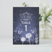 Kantelbare Twilight Sky Stars & Foliage RSVP-kaart RSVP Kaartje (Staand voorkant)