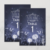 Kantelbare Twilight Sky Stars & Foliage RSVP-kaart RSVP Kaartje (Voorkant / Achterkant)