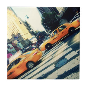 Kantelde taxis NYC Tegeltje
