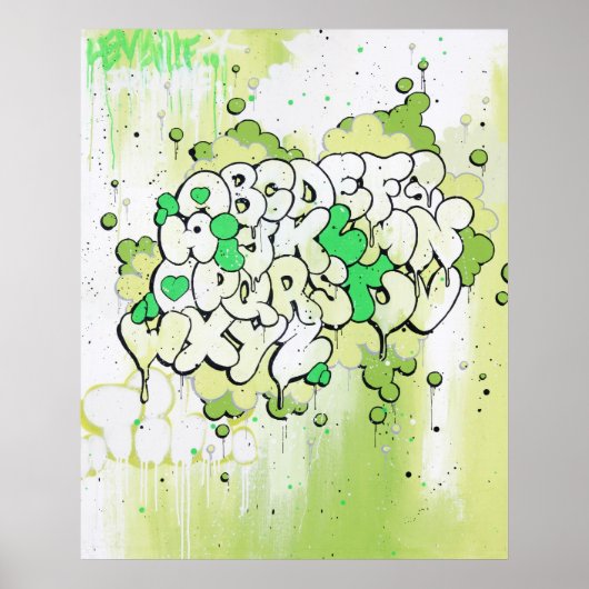 Kantelen "ABC"-druk Poster (Voorkant)