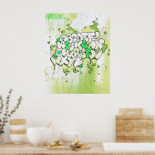 Kantelen "ABC"-druk Poster (Keuken)