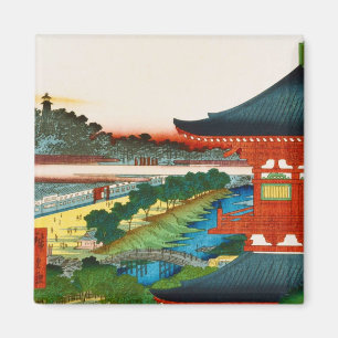 Kantelend landschap voor het uitprinten van japans magneet
