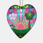 Kanteltje van de zon keramisch ornament (Links)