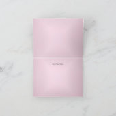 Kanten & Strik Roze Bruidsdouche Bedankkaart (Binnen)