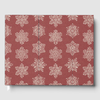 Kanten Wintervlokken - Verfijnd Kerstfeest Gastenboek