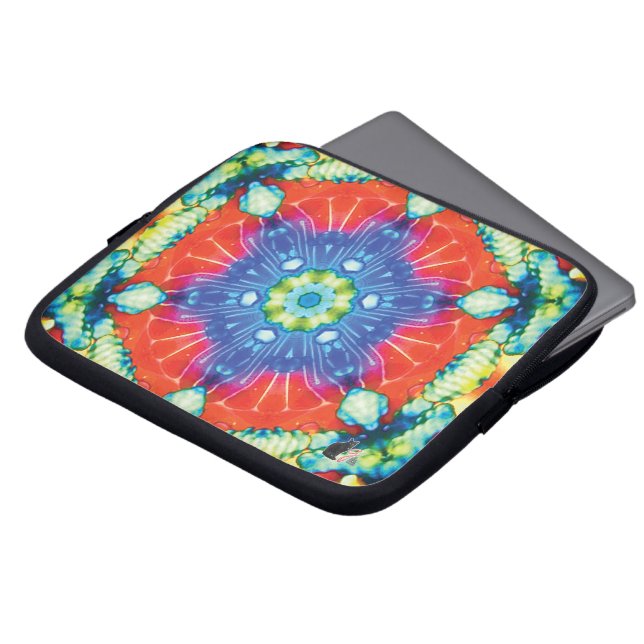 Kantinde Kaleidoscoop laptophoes Laptop Sleeve (Voorkant top)