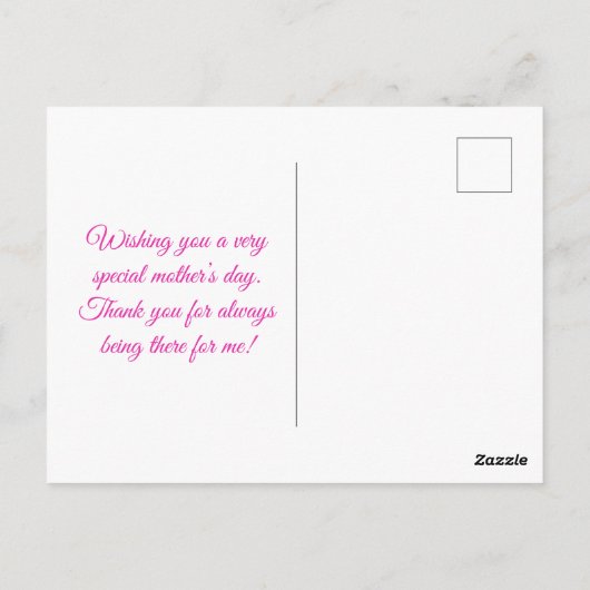 Kantlint Happy Moederdag Briefkaart (Achterkant)