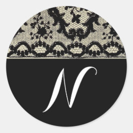  kantmonogram ronde sticker
