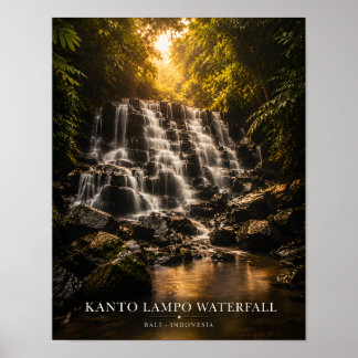 Kanto Lampo Waterval Bali Poster