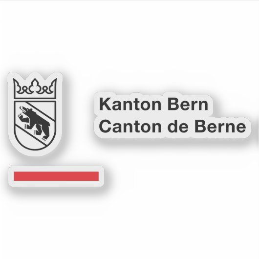 Kanton Bern, logo, Zwitserland Sticker (Voorkant)