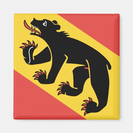 Kanton Bern vlag Zwitserland symbool Magneet (Voorkant)