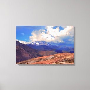 Kanton-boeg, Andes-bergen, Peru Canvas Afdruk