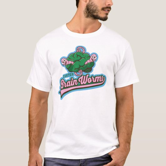 Kanton Brain Worms Dubbelzijdig T-shirt (Voorkant)
