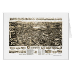 Kanton, MA Panoramic Map - 1918