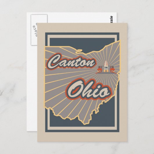 Kanton Ohio Briefkaart - Travel Briefkaart v2 (Voorkant / Achterkant)