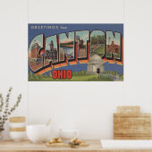 Kanton OhioLarge Letter ScenesCanton, OH 2 Poster (Keuken)