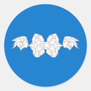 Kanton van Elvegast Populatie Badge Ronde Sticker